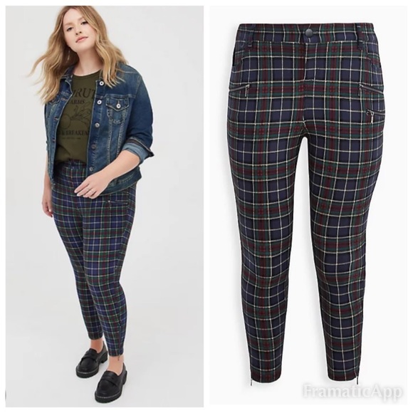 torrid Pants - NWT TORRID Zip Skinny Pant - Luxe Ponte Tartan Plaid
